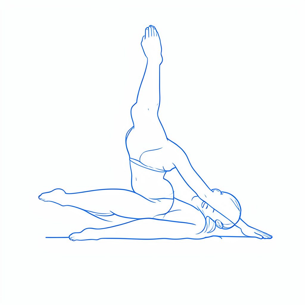 A serene yoga studio interior with soft natural light, warm wooden floors, and a calm, open atmosphere in neutral beige and cream tones.